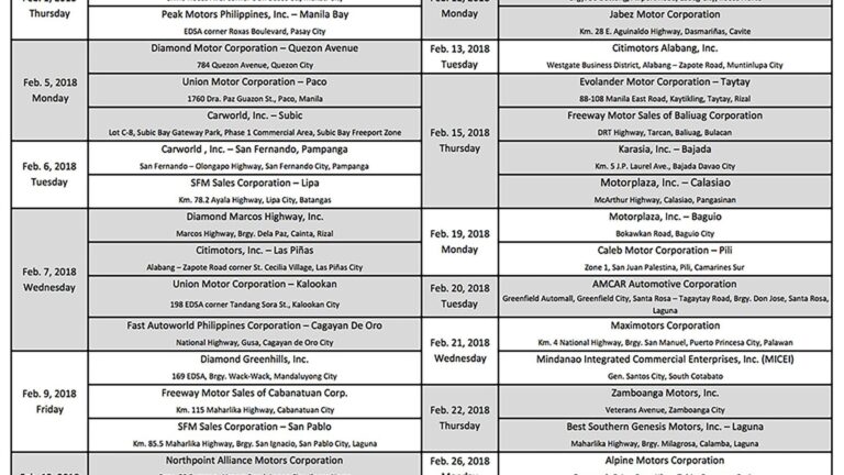 2018 mitsubishi xpander vippreview schedule