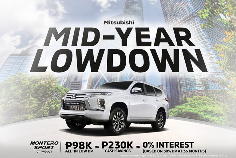 Mitsubishi Montero Sport GT 4×4, a Class of its Own 2020 Mitsubishi MonteroSport Mid YearLowdownPromo