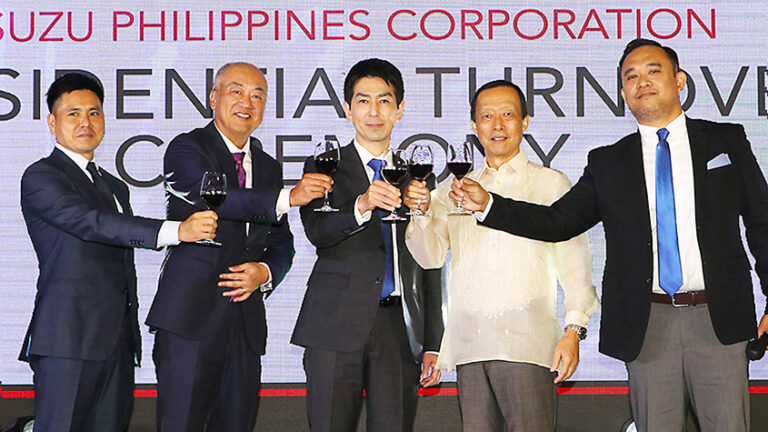 Isuzu PH Installs Noboru Murakami as New President Isuzu turnover ceremonial toast