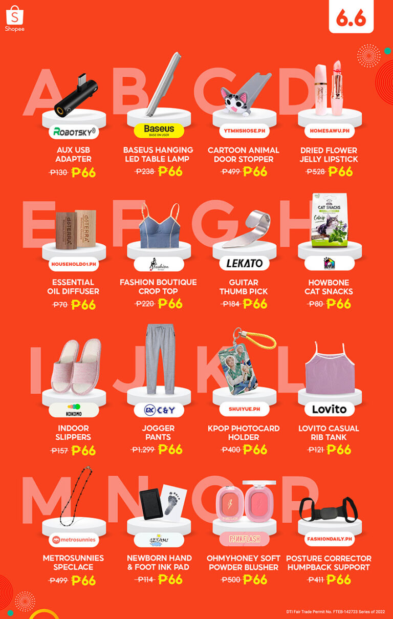 Check out Shopee’s ₱66 deals for the 6.6 Mid-Year Sale Shopee 6.6 A P